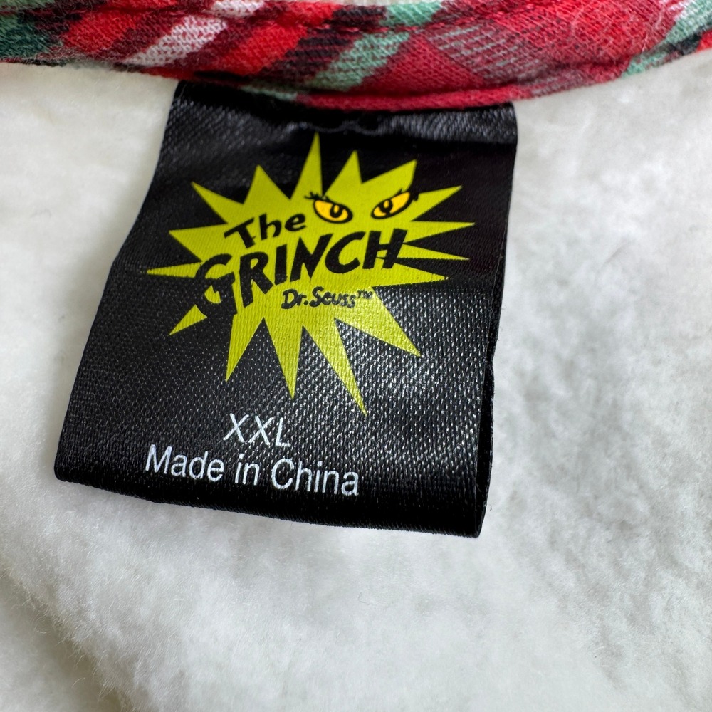 Mad Engine Mens Sweatshirt The Grinch Dr Seuss Christmas White XXL Fleece‎ - Picture 8 of 10